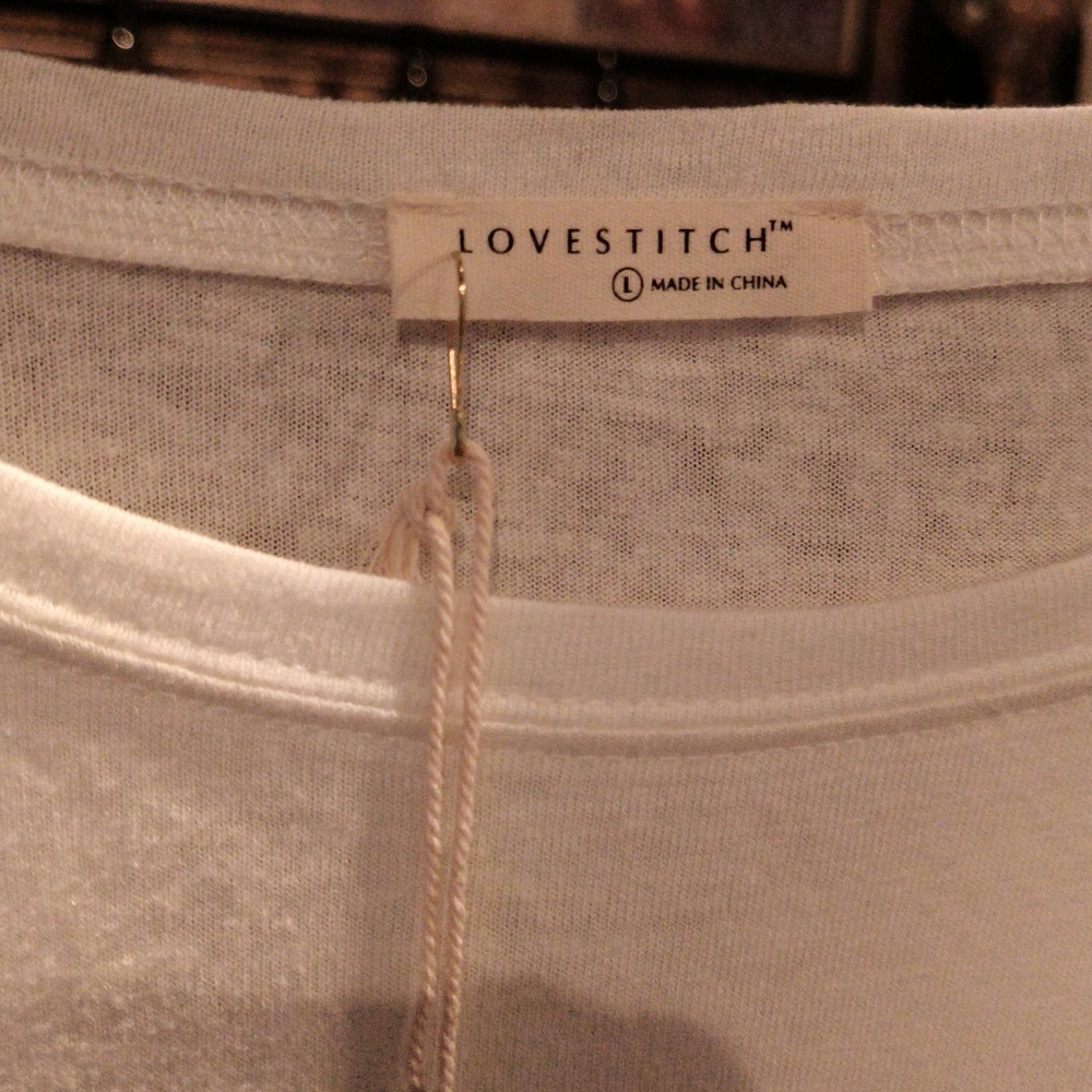 FINAL PRICE Lovestitch Classic White Ivory Linen/Rayon Blend  Blouse